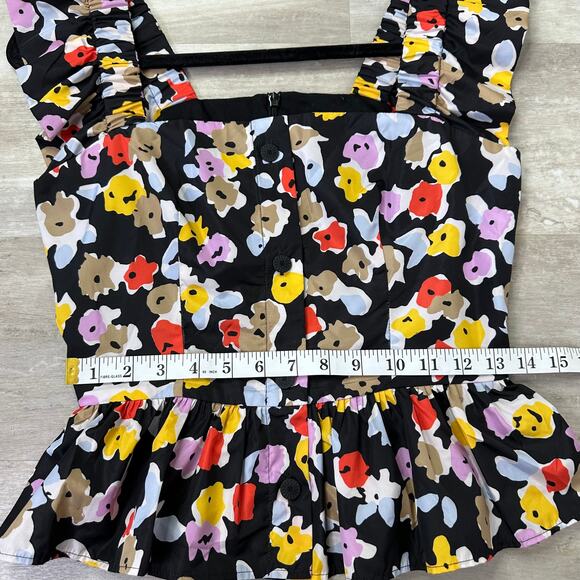 Brogger Floral Peplum Style Top - Picture 6 of 7